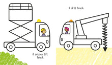 Load image into Gallery viewer, First Colouring Trucks