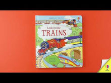 Load and play video in Gallery viewer, Look Inside Trains (Board book)