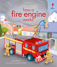 Load image into Gallery viewer, Peep Inside how a Fire Engine works (Board book)
