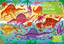 Load image into Gallery viewer, Usborne Book and Jigsaw Dinosaurs
