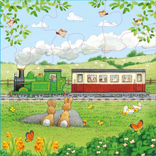 Load image into Gallery viewer, Poppy and Sam Book and 3 Jigsaws: Trains
