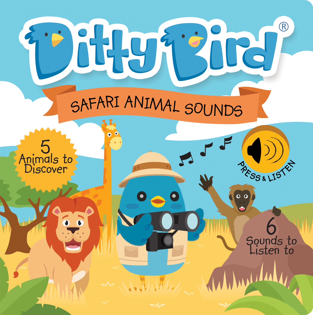 DITTY BIRD - SAFARI ANIMAL SOUNDS (Board book)